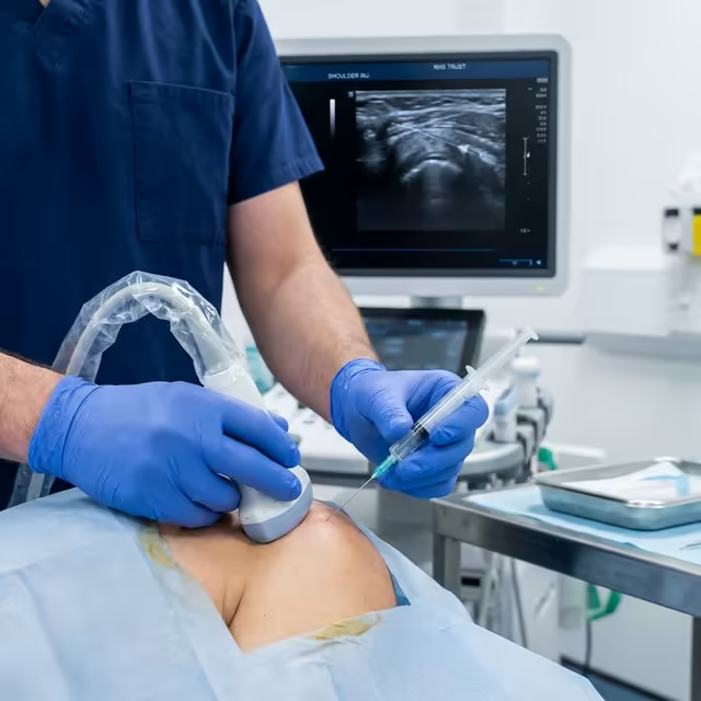 Ultrasound guided steroid injection procedure